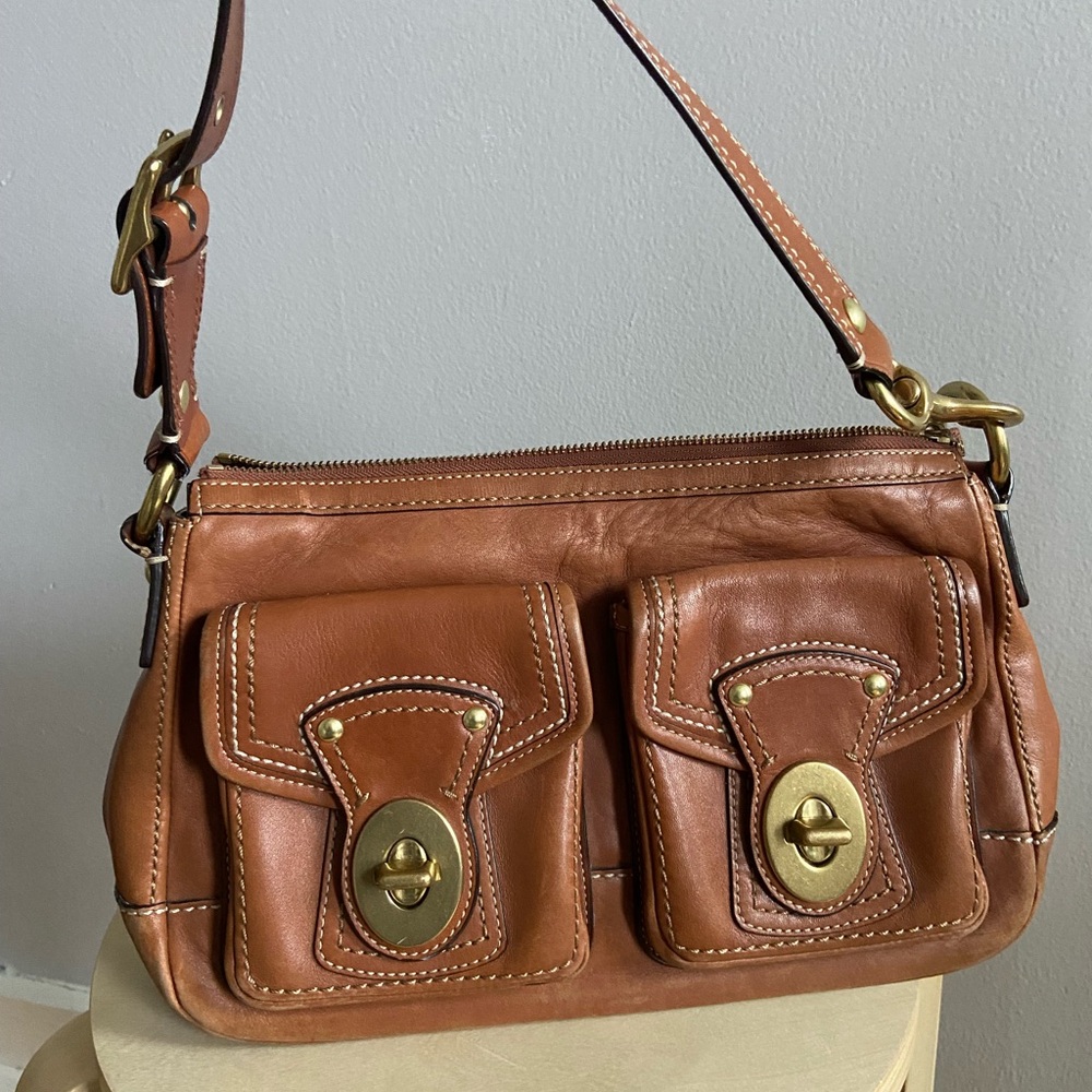 Coach Legacy Brown Leather Shoulder Bag